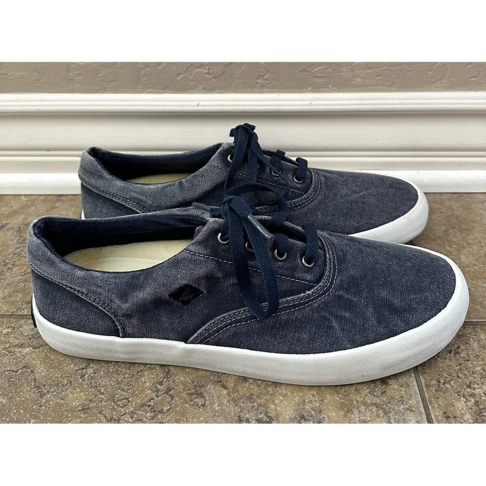 sperry shoes men size 8.5 navy blue WAHOO CVO NAVY Insole Cloth is missing